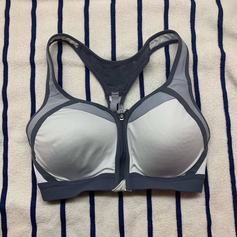 Zip up sports bra